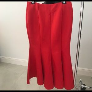 Red stepping skirt  new scuba fabric